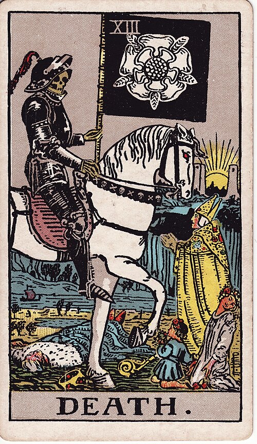 Death 1909 Pamela Colman Smith Tarot plate