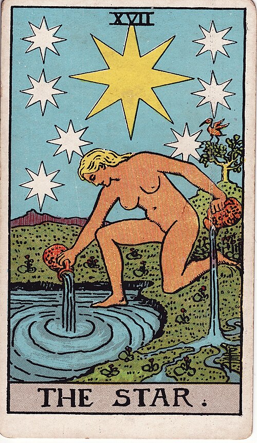 The Star 1909 Pamela Colman Smith Tarot plate